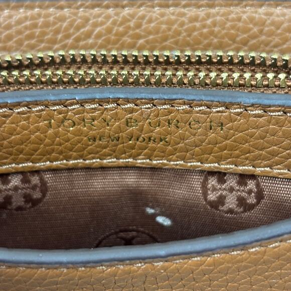 Tory Burch Britten Mini Satchel Tiramisu 140972 Leather Handbag - Picture 5 of 14